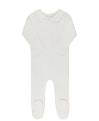 Unisex Ribbed Embroidered Collar Collection Footie + Bonnet - Baby