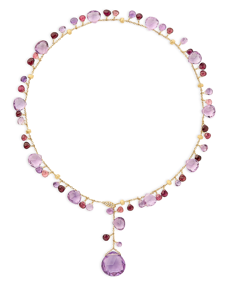 Marco Bicego 18K Yellow Gold Paradise Multi Gemstone & Diamond Lariat Necklace, 17.25