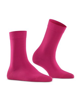 Falke Cotton Touch Crew Socks In Berry