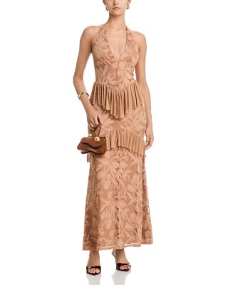 Athens Crochet Lace Maxi Dress