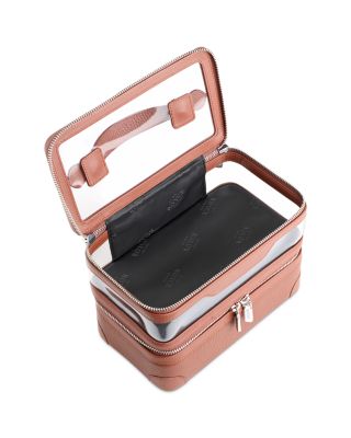 Double Decker Leather Cosmetic Bag