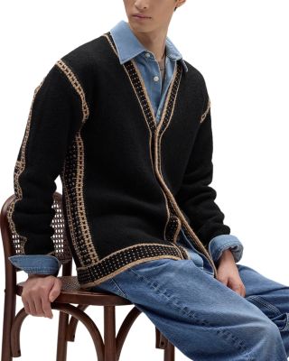 August Relaxed Fit Contrast Trim Cardigan