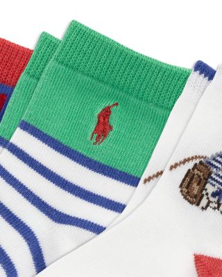 Boys' Sailing Bear Socks, 3 Pack - Baby
