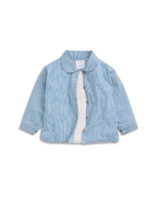Unisex Striped Denim Quilted Jacket - Baby