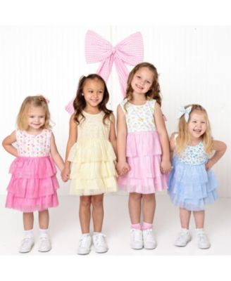 Girls' Lemon Floral Tank Tutu Dress - Baby, Little Kid