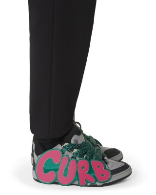  Unisex Curb Patch Sneakers In Leather