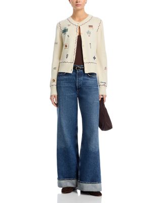 Claira Emb Wool Knit Cardigan