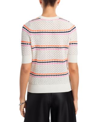 Textured Puffed-Sleeve Sweater