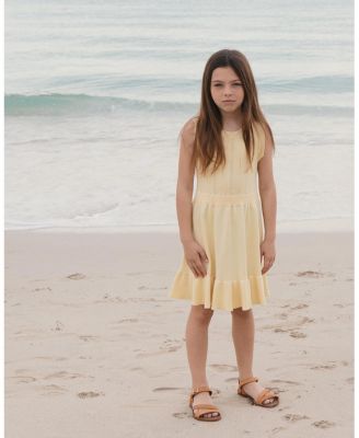 Girls' Organic Flounce Hem Tank Sweater Dress - Little Kid, Big Kid