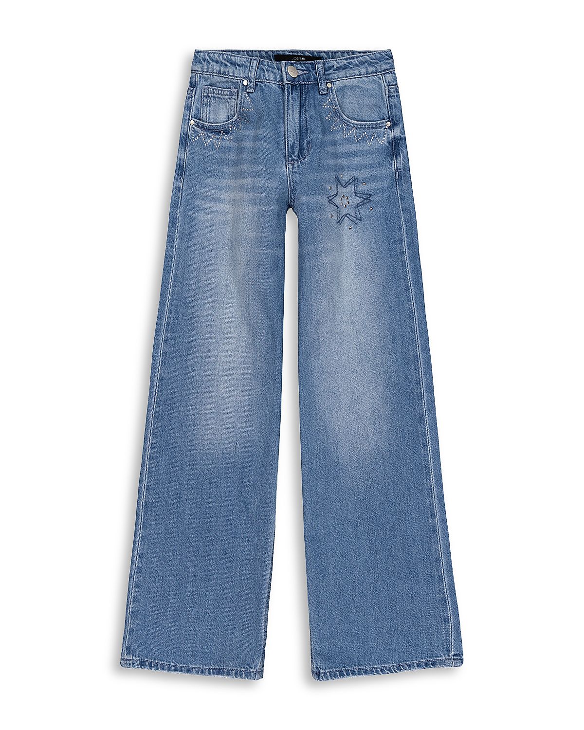 Joe's Jeans Girls' Kate Baggy Fit Star Embroidery Rhinestone Embellished Jeans - Big Kid
