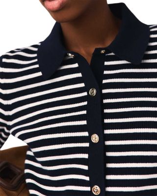 Striped Polo Cardigan