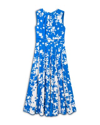 Angelica Floral Keyhole Neck Midi Dress