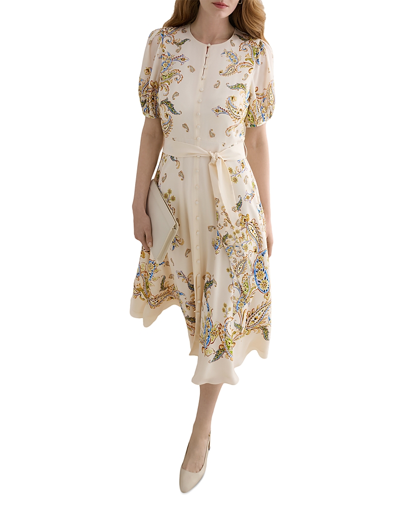 Hobbs London Petites Alma Silk Paisley Dress