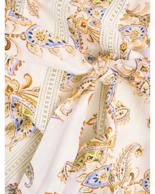 Uma Paisley Tie Waist Dress