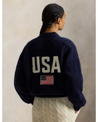 Team USA Wool Cashmere Baseball Jacket