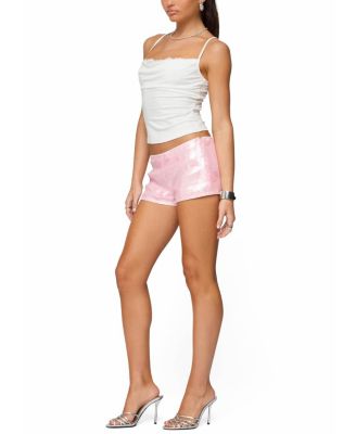  Lizzie Flower Sequin Micro Shorts