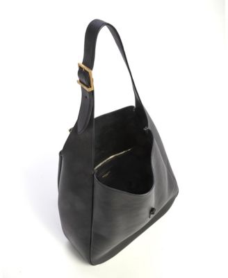 Le 5 &Agrave; 7 Supple Large Shoulder Hobo Bag in Smooth Leather