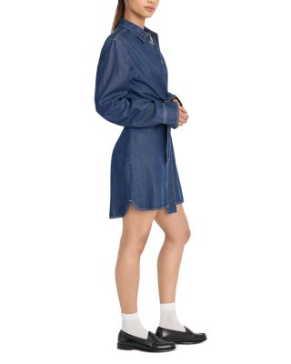 Denim Wrap Shirt Dress