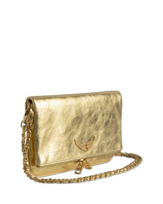 Rock Vintage Metallic Leather Shoulder Bag