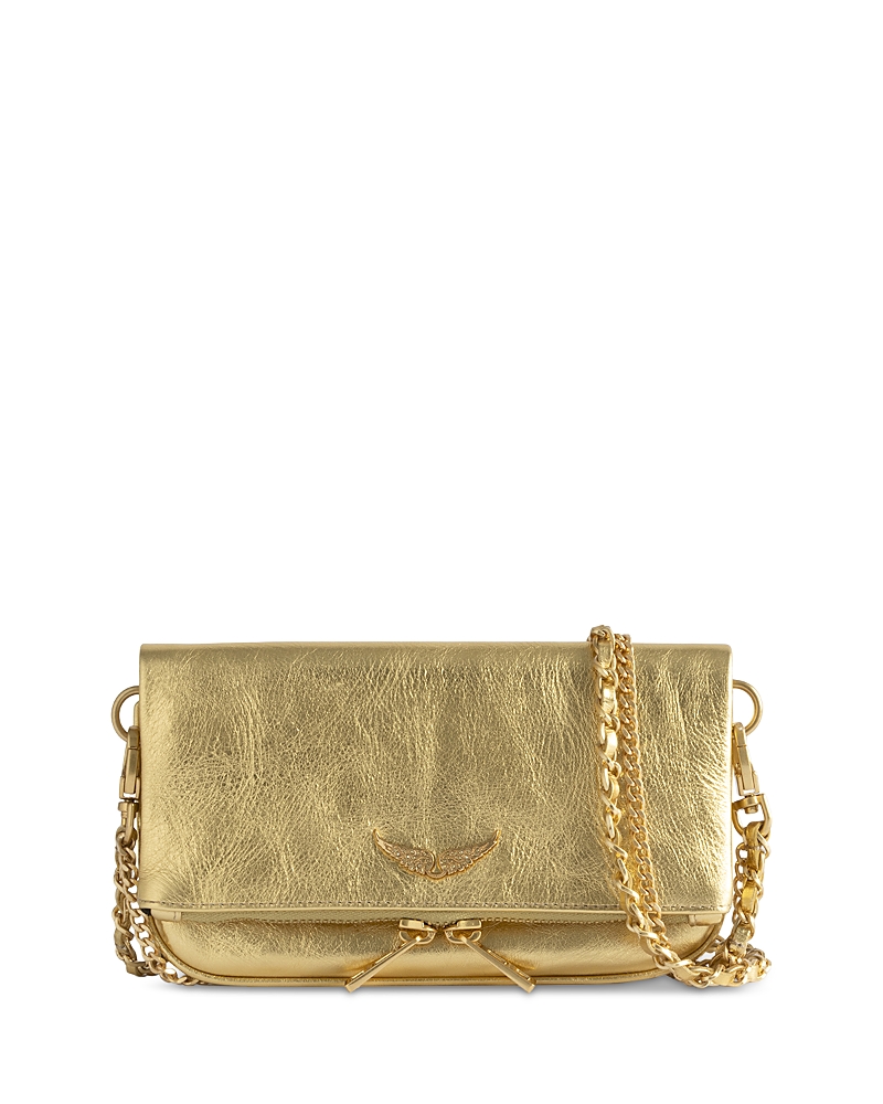 Zadig & Voltaire Rock Nano Vintage Metallic Leather Shoulder Bag · OS