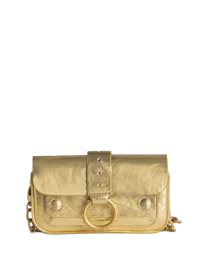 Zadig & Voltaire Kate Vintage Metallic Leather Wallet Bag