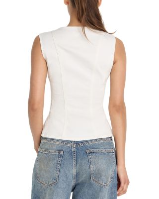 Button Front Peplum Top