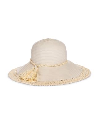Crochet Edge Wide Brim Hat