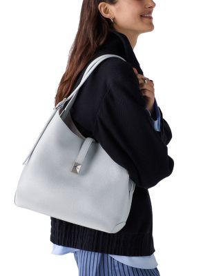 Deco Pebbled Leather Medium Shoulder Bag 