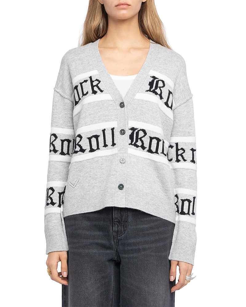Zadig & Voltaire Mirkaz Wool-Blend V Neck Cardigan
