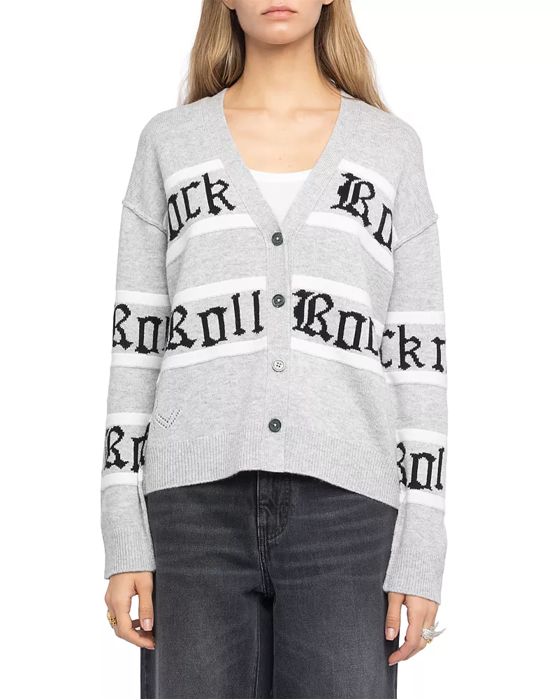 Zadig & Voltaire Mirkaz Wool-Blend V Neck Cardigan