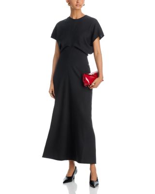 Slouch Waist Wool Dress