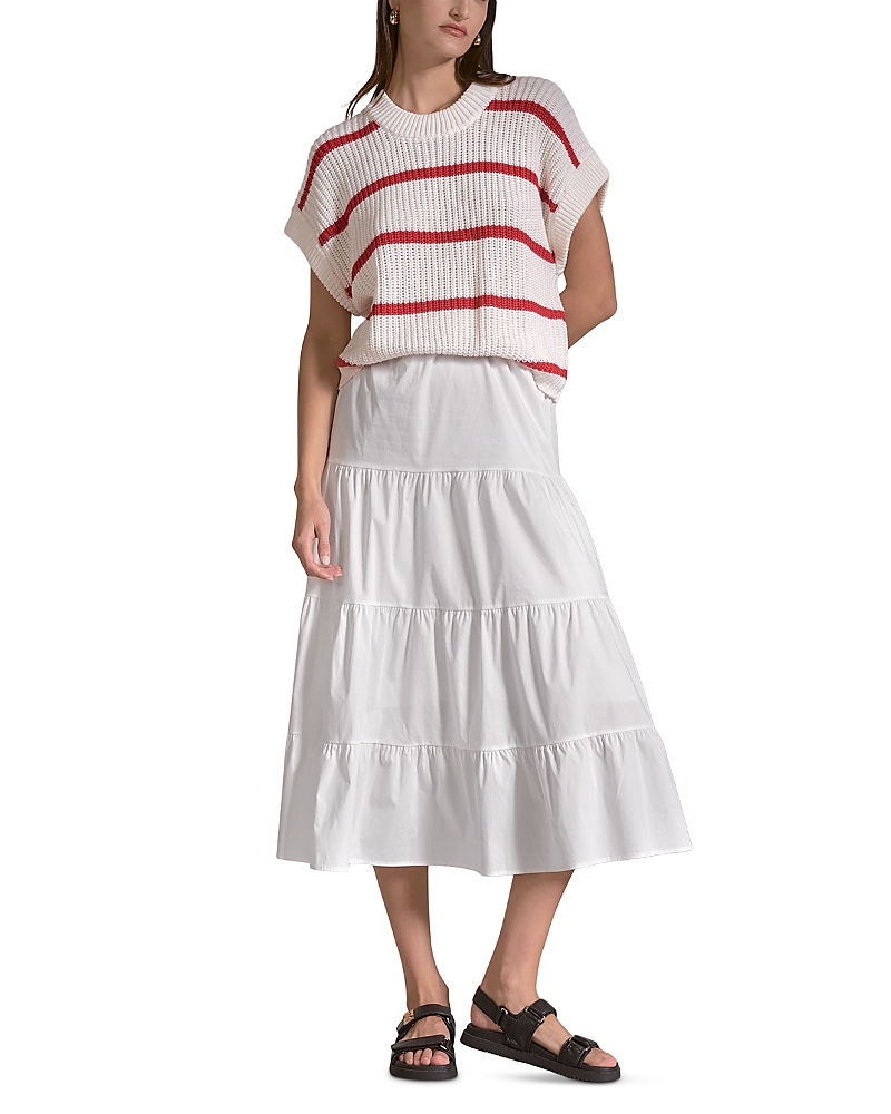 Elan Mixed Media Sweater Midi Dress