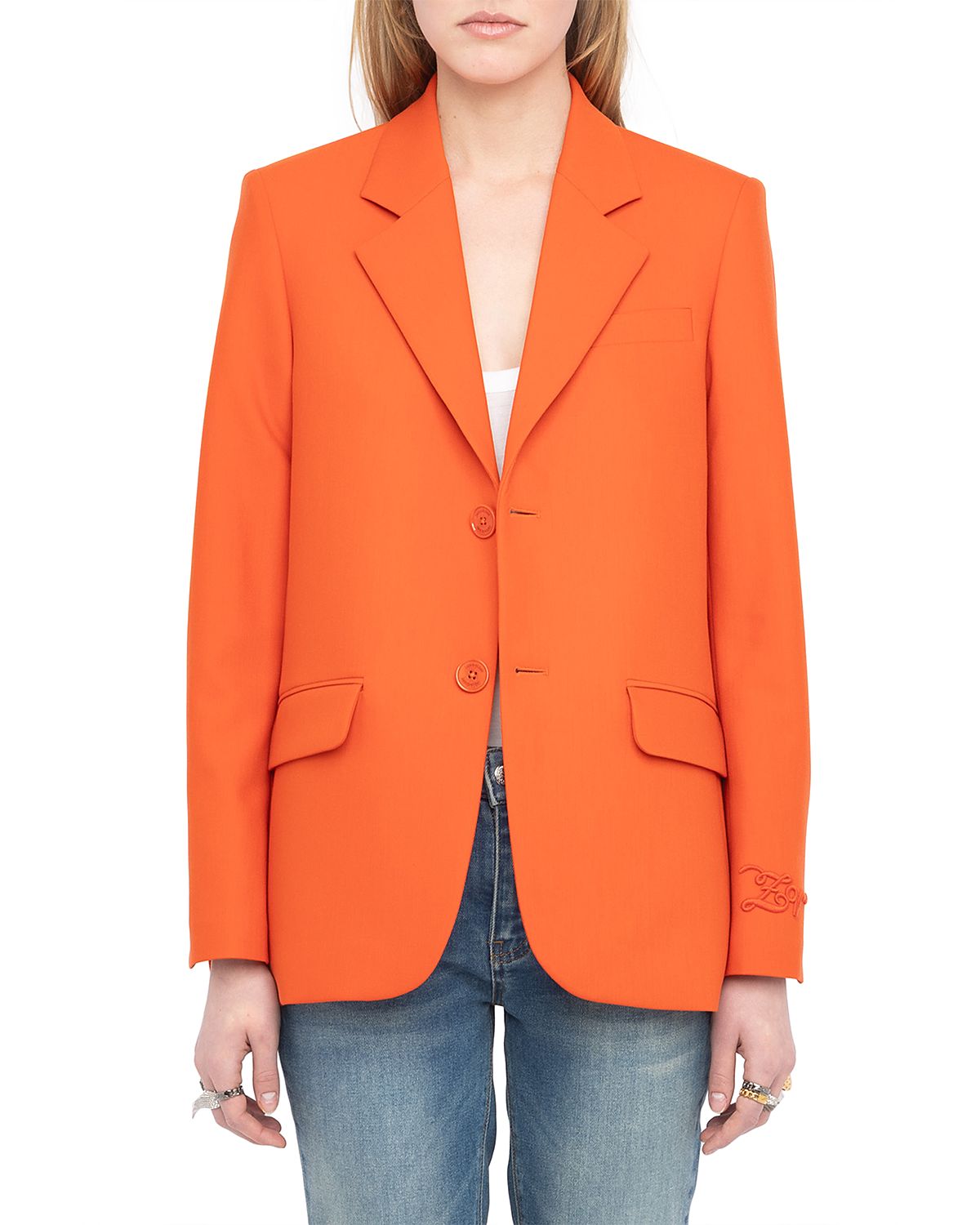 Zadig & Voltaire Vanille Notched Collar Blazer