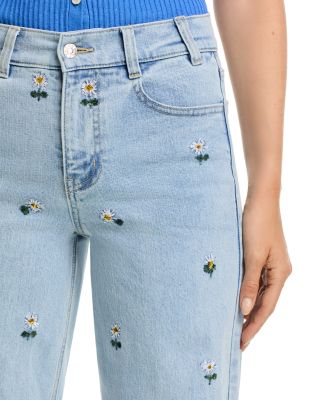 Staria Daisy High Rise Wide Leg Jeans in Daisy Light Blue