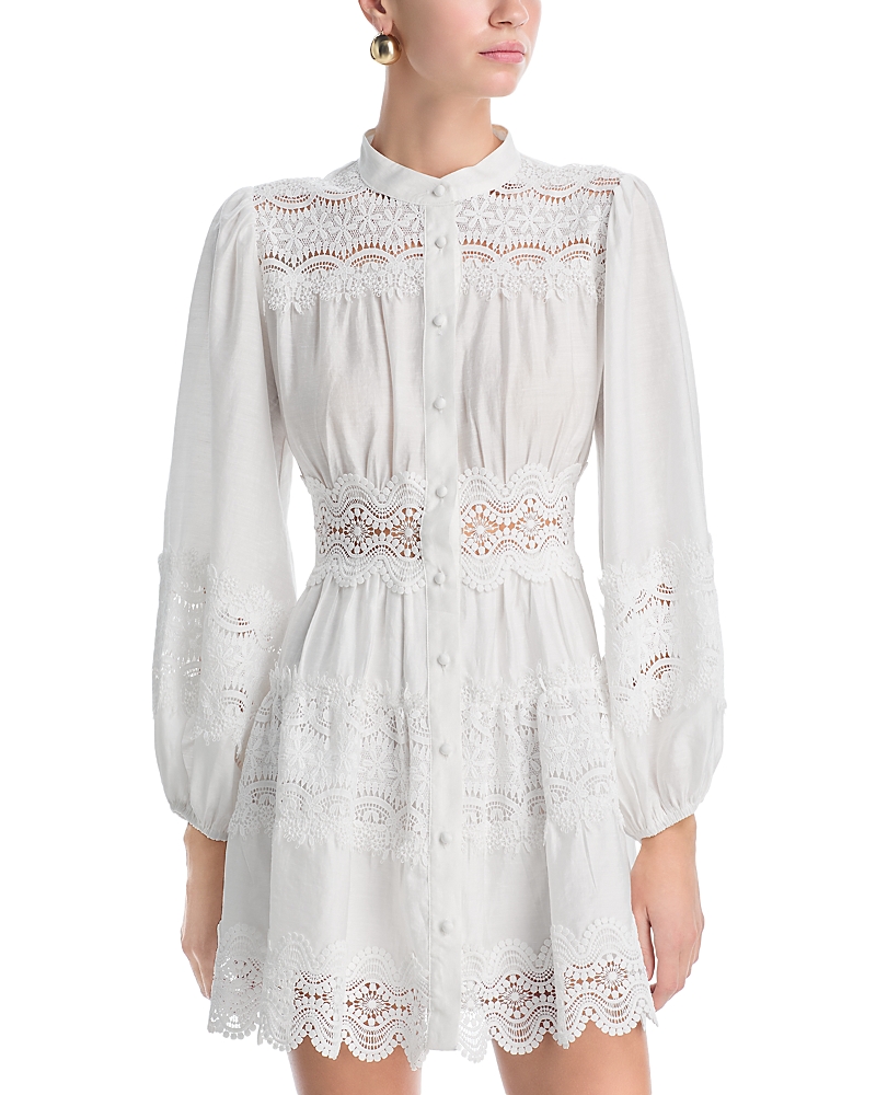 Aqua Swirl Lace Mini Dress - Exclusive