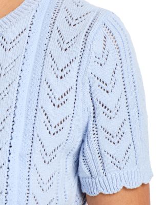 Pointelle Scoop Neck Sweater - Exclusive