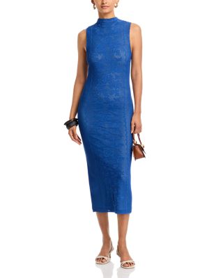 Placed Crochet Midi Dress - Exclusive