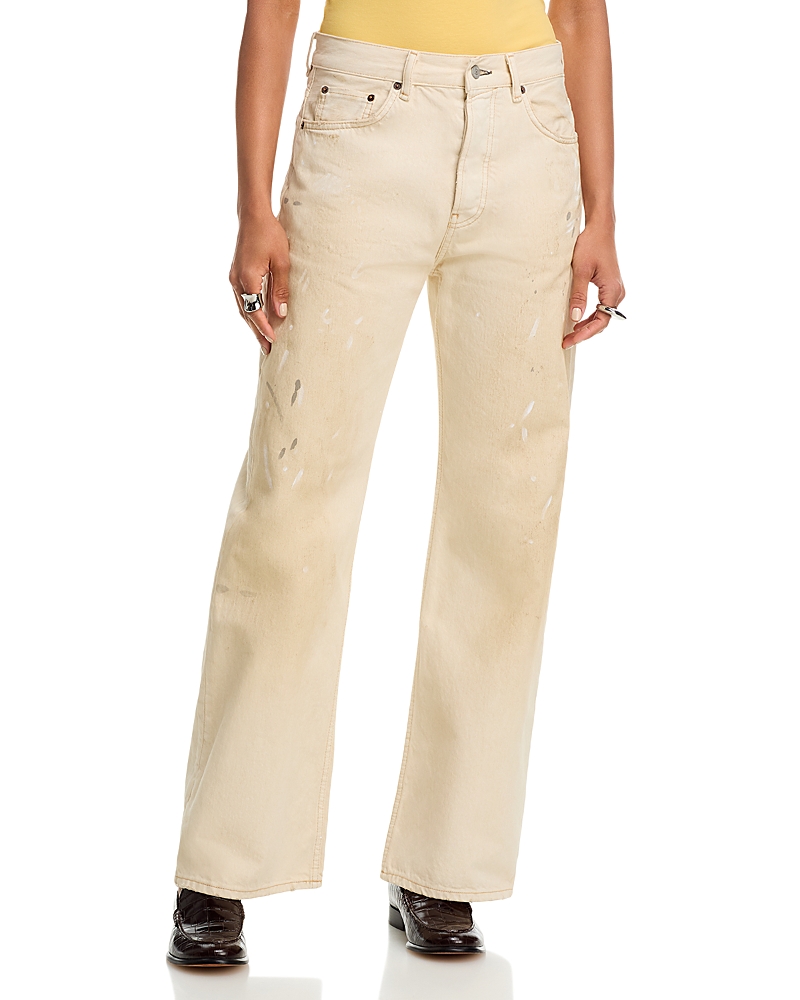 Acne Studios Wide Leg Jeans in White