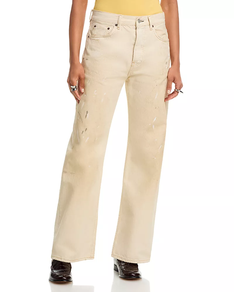 Acne Studios Wide Leg Jeans in White