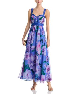 Floral Boarder Maxi Dress - Exclusive