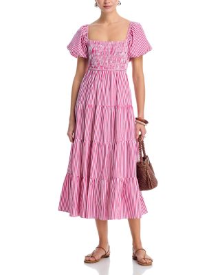 Stripe Poplin Midi Dress - Exclusive