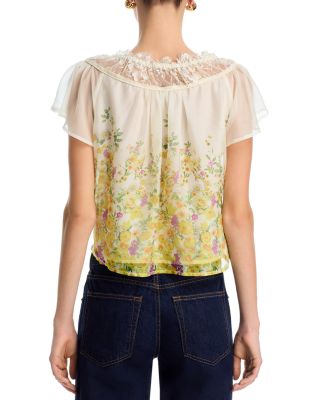 Placed Floral Lace Top - Exclusive
