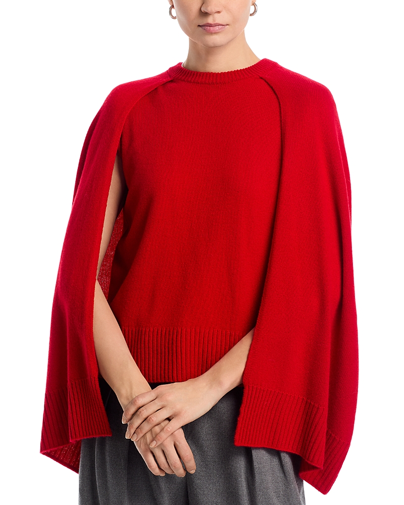 Toteme Crewneck Cashmere Cape Knit Sweater