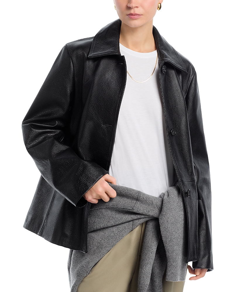 Toteme Grained Leather Jacket