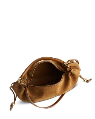Camren Gathered Suede Shoulder Bag