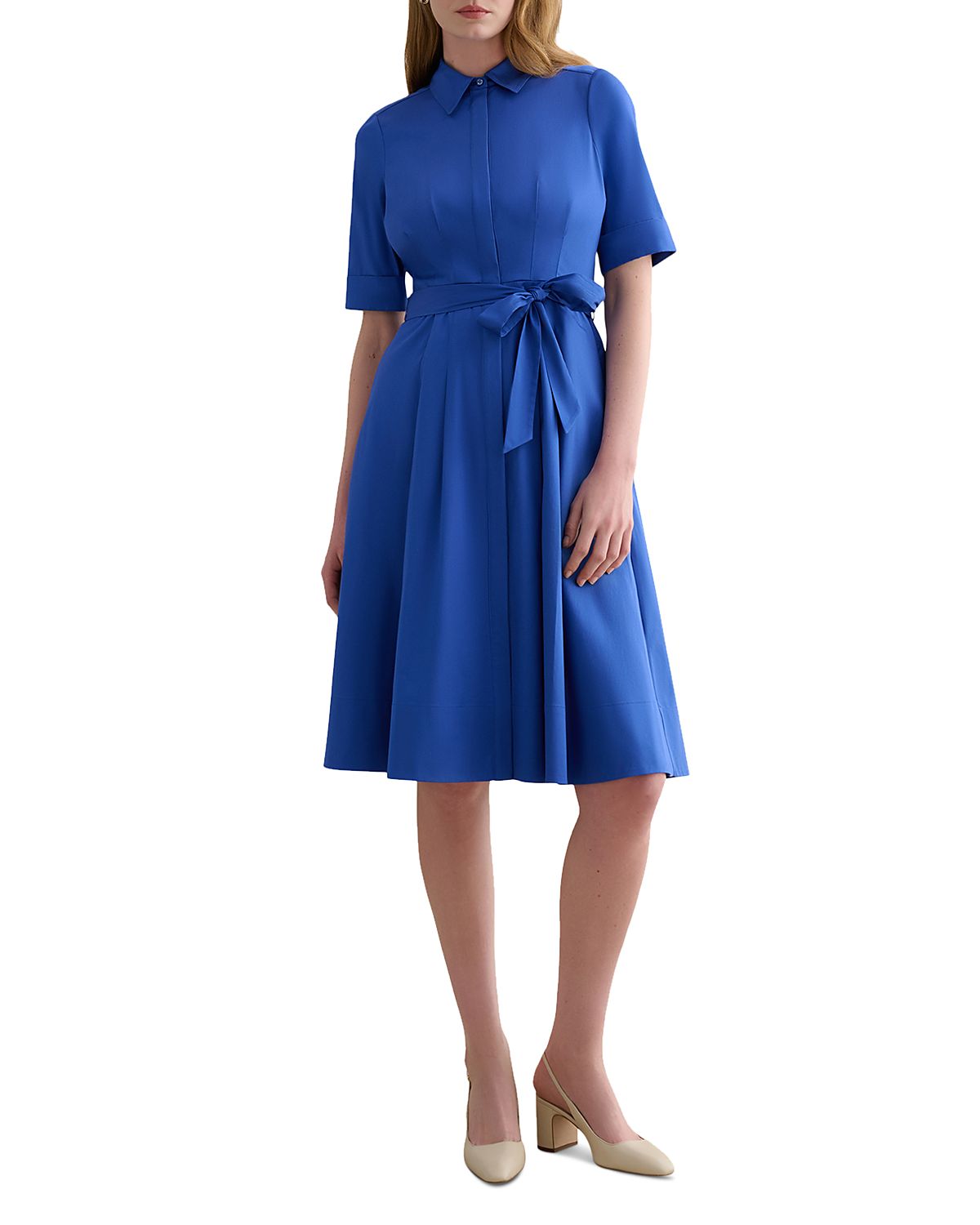 Hobbs London Petites Brigitta Concealed Button Shirt Dress
