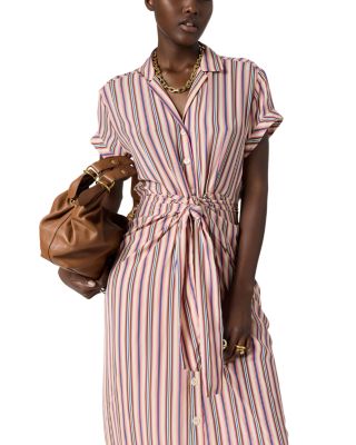 Raena Twisted Waist Shirtdress