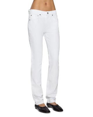 Moss Mid Rise Skinny Jeans in White