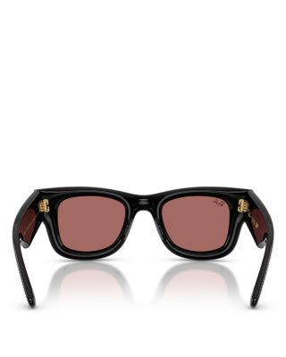 Wayfarer Puffer Square Sunglasses, 47mm