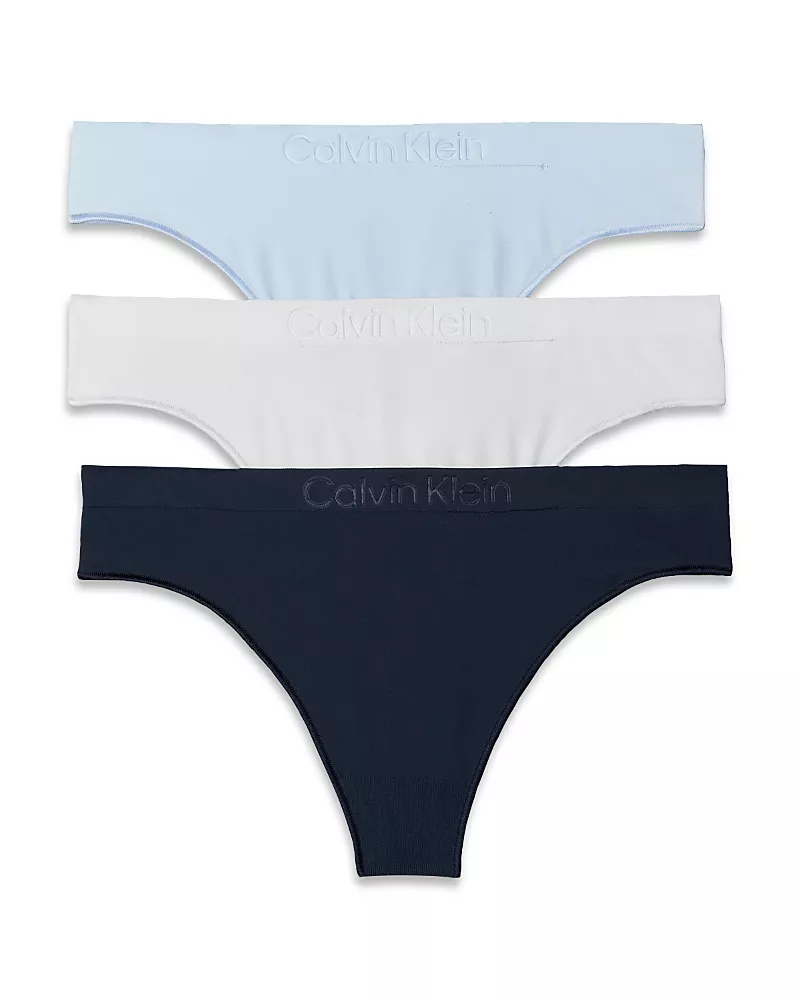 Calvin Klein Bonded Flex Seamless Thong, Pack of 3